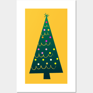 cute xmas tree Posters and Art